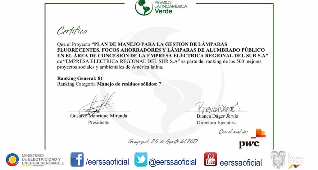 PREMIOS LATINOAMERICANO VERDE