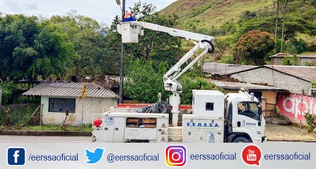 Eerssa brinda mantenimiento a más de 60 luminarias en Cariamanga y Gonzanamá