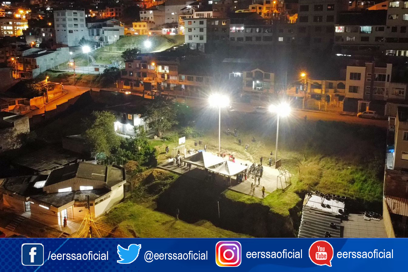 Barrios iluminados, barrios seguros: la EERSSA avanza con obras de iluminación en Loja