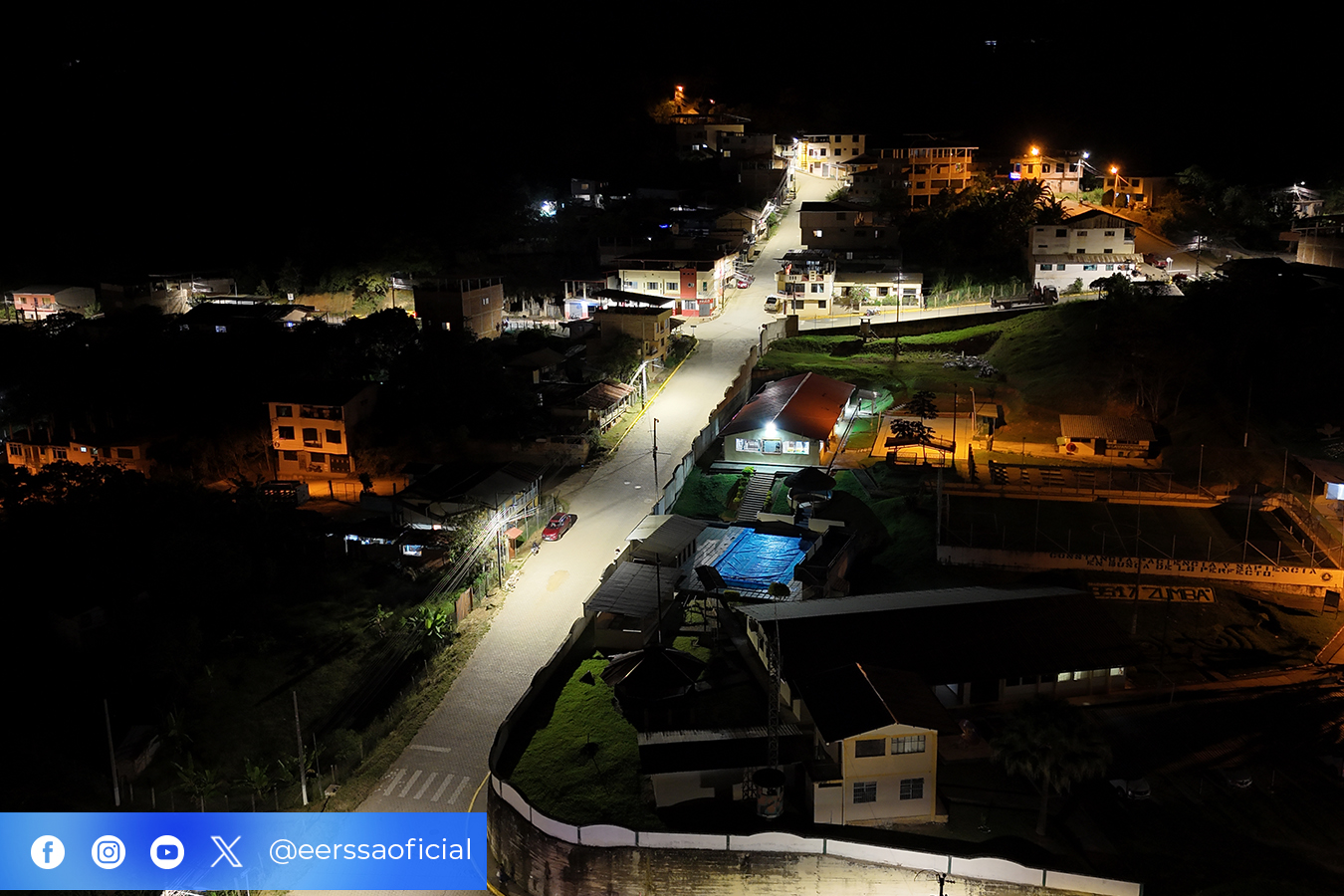 EERSSA mejora la iluminación de Zumba con la instalación de luminarias led