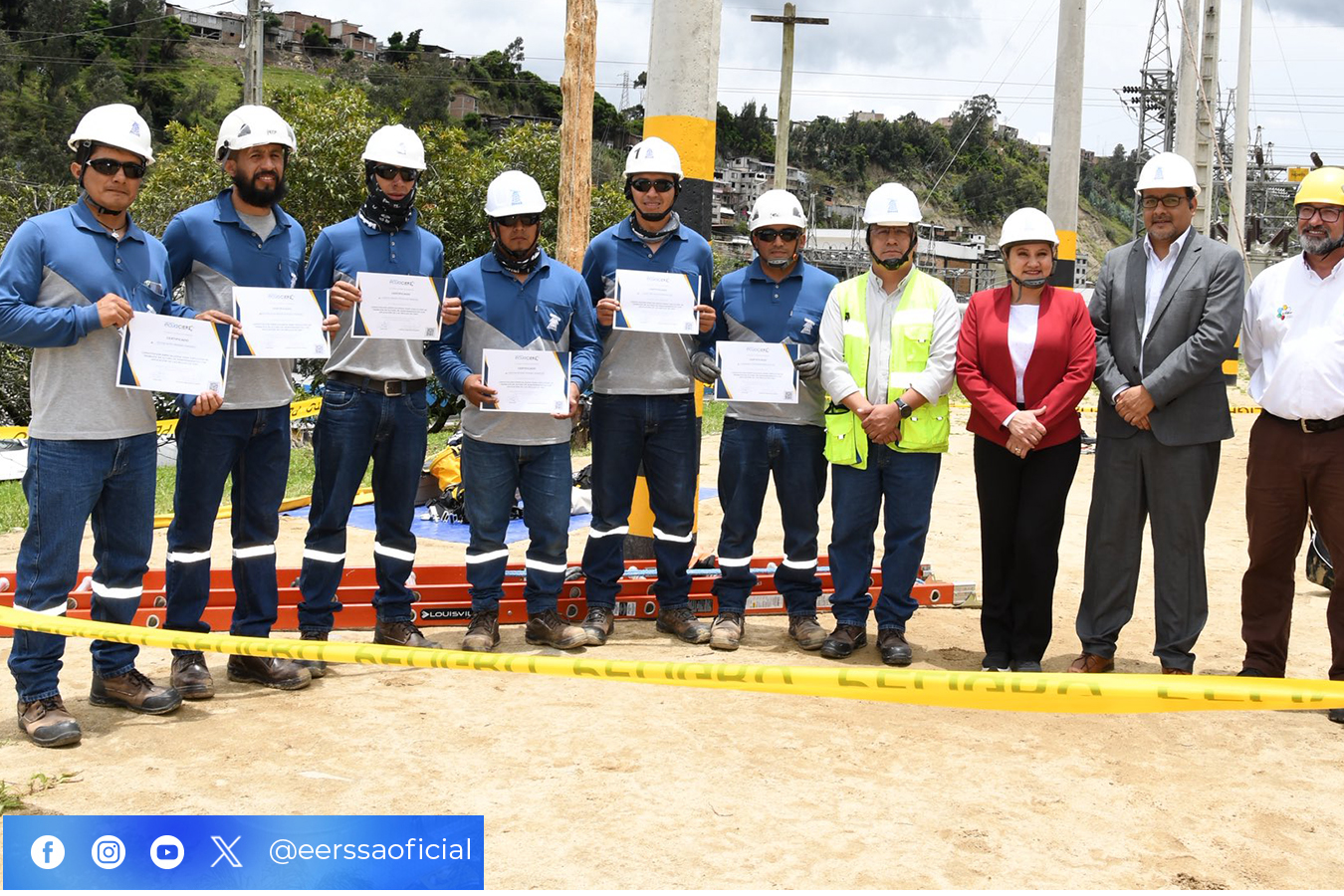 Linieros de la EERSSA se alistan para representar al Ecuador en competencia internacional en Costa Rica