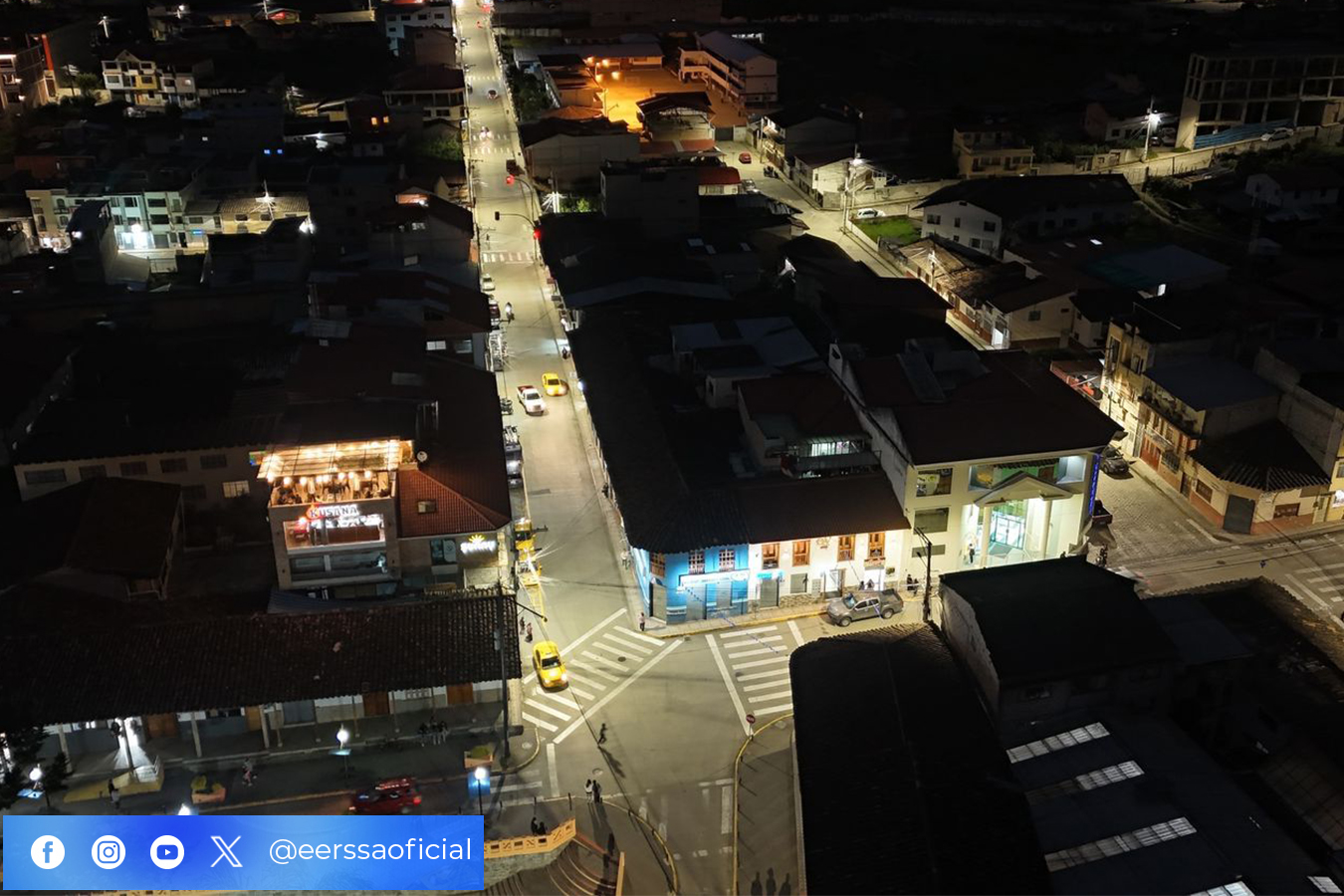 Nueva iluminación led potencia turismo, comercio y seguridad en Saraguro